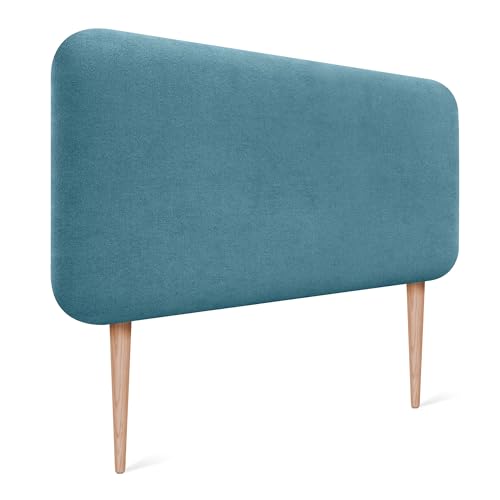 DHOME Cabecero Tapizado Liso Redondeado