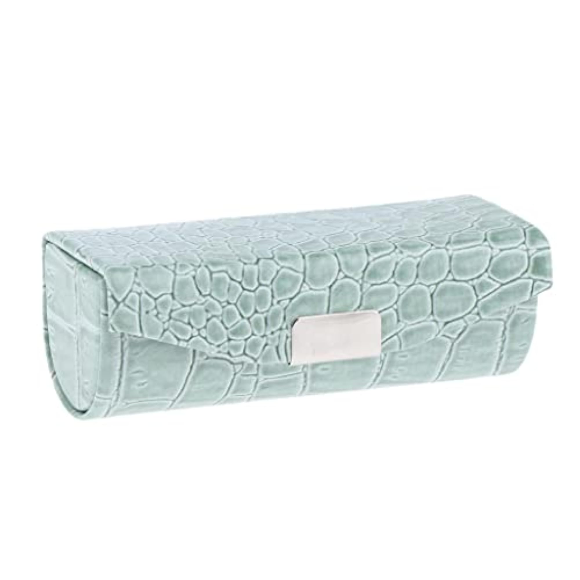 3X Lipstick Case in Greyish Green, Brown, and Orange