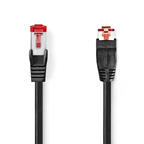 CAT6-Netzwerkkabel - RJ45 Stecker - RJ45 Stecker - SF/UTP - 3.00 m - Rund - LSZH - Schwarz - Umschlag