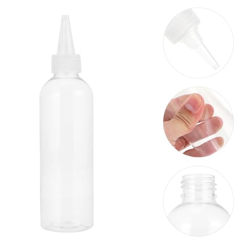 Botellas exprimibles de plástico de 200 ml con boca puntiaguda para líquidos, 10 uds 8