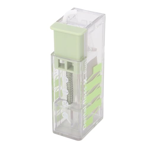 Floss Case, Portable ABS Floss Pick Dispenser, Easy Filling with 10 Strands for Travel (Matcha Green)