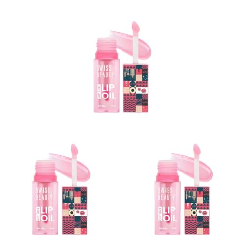 Image of Swiss Beauty Dip Tint Lip Oil | Colour-Changing Lip Oil | Glossy Finish | Long-Lasting Moisturisation | Enriched with Vitamin E | Shade-03 Peach, 3ml (Pack of 3)
