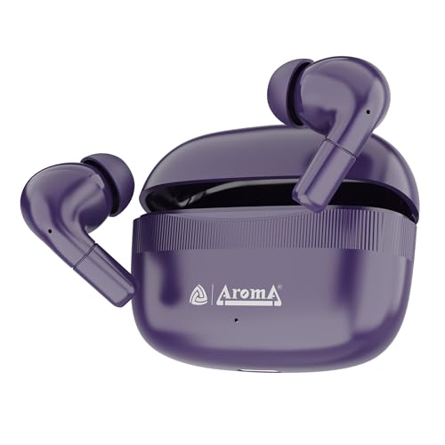Image of AROMA TWS22 Zivo V5.4 True Wireless Earbuds, Punk Blue | up to 60H Playtime, ENC, Fast Charging, Heavy Bass
