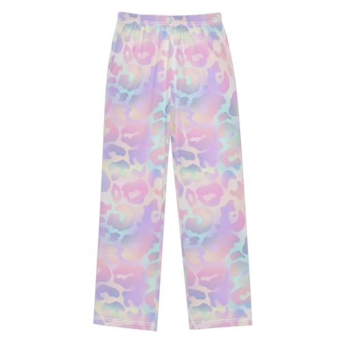 ZZKKO Leopard Pastel Rainbow Neon Spots Boys Pants for Kids Jogger Pants with Pockets S-XL