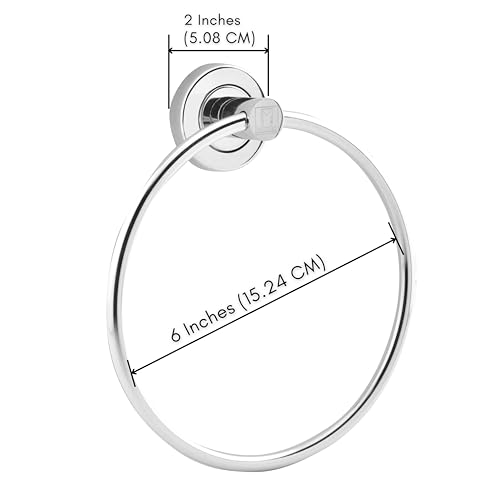 Image of Stainless Steel Towel Ring for Bathroom, Napkin Ring for Wash Basin, Towel Holder, Napkin Holder, Towel Hanger, Bathroom Aessories (Round Shape) Set-2