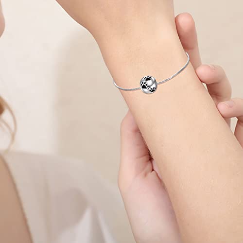 JERWLI Bracelet urne en forme de patte pour cendres en argent sterling pour chien chat animal de compagnie imprimé patte crémation bijoux pour animaux de compagnie cendres d'animaux de compagnie – vue 6