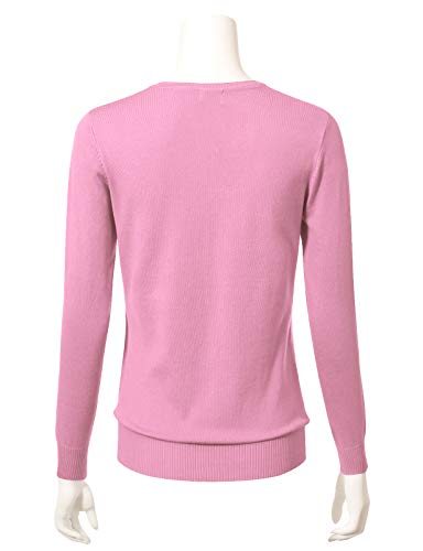 Image of Allsense Women's Long-Sleeve Crewneck Cardigan | Classic Button Down Sweater, Soft Fine Knit, Lightweight