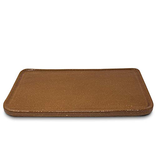 Plato plano Rectangular de Barro refractario. Medidas 25x18 cm Cover
