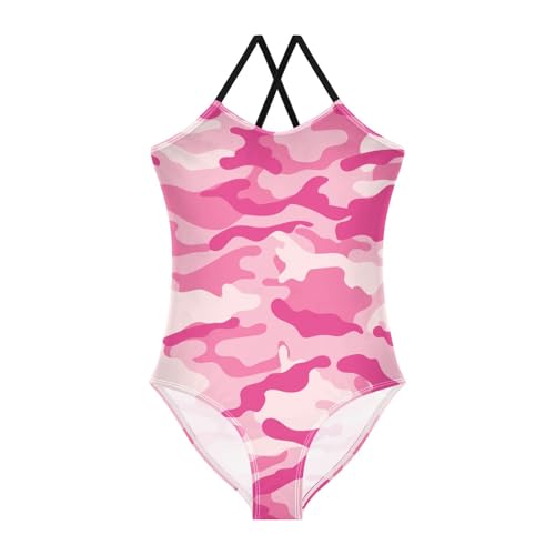 Image of Girls one Piece Swimsuit Summer UPF 50+ Quick Dry Beach Bathing Suit with Straps Swimwear 3-10 Years