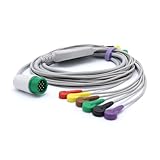 Material: TPU-Mantel skmeditec 10 Lead Snap IEC EKG/ECG DirectConnectCable kompatibel mit Medtronic Physio Control, Ersatz für CB-721007R/2, CB-721007R/2