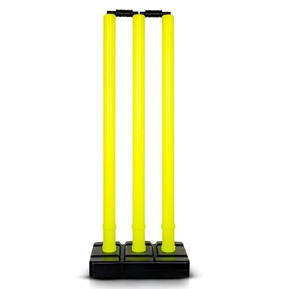 US Sports Cricket Stumps with Stand Cricket Kit Plastic Wickets for Cricket Standard Wickets for Cricket Ground, Match, Tournament Stump with Stand & Bails-image-35