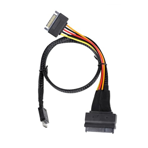 Cable PCIE Oculink SFF 8611 4I a U.2 S-AS SFF 8639 50cm miniatura 3