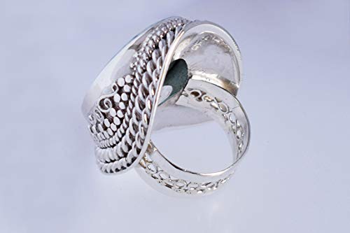 Bague Larimar en argent délicate idée cadeau bague bohème réglable - 5