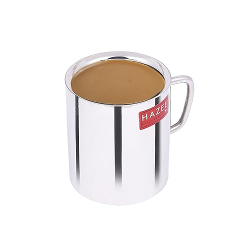 Image of HAZEL Stainless Steel Double Wall Green Tea Coffee Big Sobar Mug, 1 Pc, 210 ml