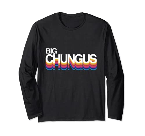 Big Chungus T shirt | Retro Funny Chungus Meme Shirt Manga Larga