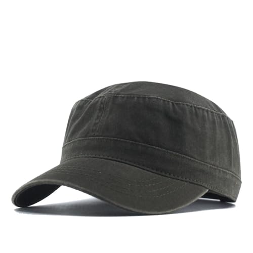 Image of The Vintage Year Heavy Stitching Washed Cotton Cadet Hat - Durable Military Baseball Cap for Men & Women, Outdoor Casual Wear