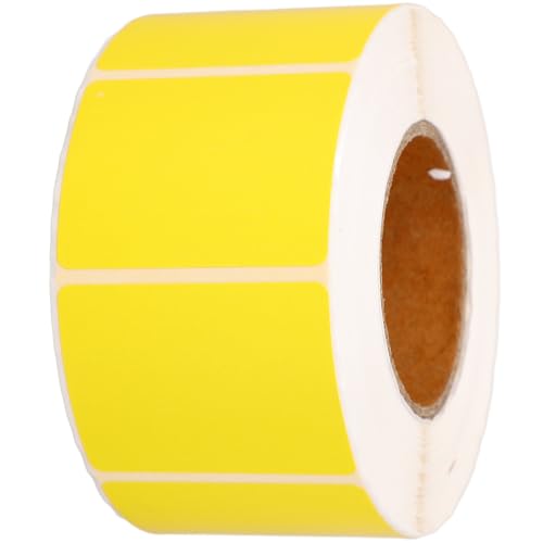 PRETYZOOM Papel Adhesivo Térmico Amarillo Compacto y Liviano para Impresora de Etiquetas, Rollo de 800 Piezas Adecuado para Etiquetado de Direcciones en Casa