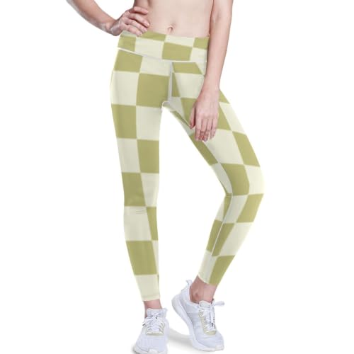 Leggings de yoga sexys a cuadros con longitud 7/8 para renovar tu ropa de gimnasio