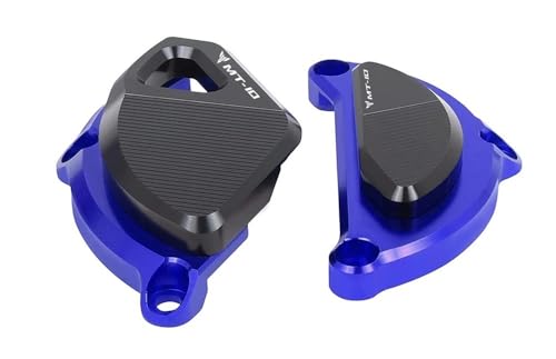 Protection de carter Yamaha MT-10 et FZ-10 patins bleus pour cadre moto 2015-2022