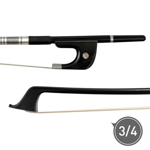 Arco Para Violino 4/4 3/4 1/2 1/4 1/8 Tamanho Arco De Contrabaixo Vertical Arco Alemão De Fibra De C