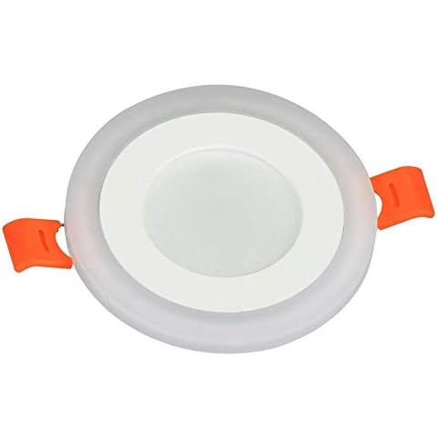 Liunce 3W+3W Ultra Slim Downlight 3-color Dimmable Light Economical Fixed Recessed Fire Rated Spotlights Acrylic Ceiling Light Fixture Warm White Compact Lamps Cover