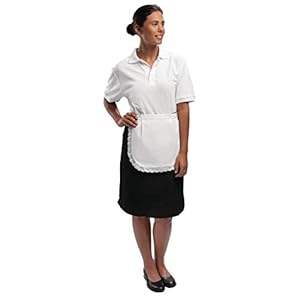 Whites Chefs Kleding Serveerster Schort Met Trim Polycotton Keuken Catering