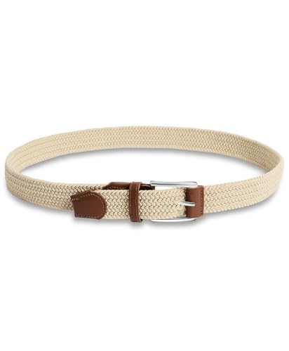 Men's Belt Elastic Braided Belt Casual Solid Color Stretch Woven Belt for Men2
