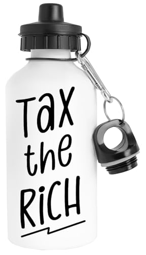 Luxogo Tax The Rich Bouteille d'Eau en Acier Inoxydable Voyageur Blanche Water Bottle Stainless Steel Traveller White