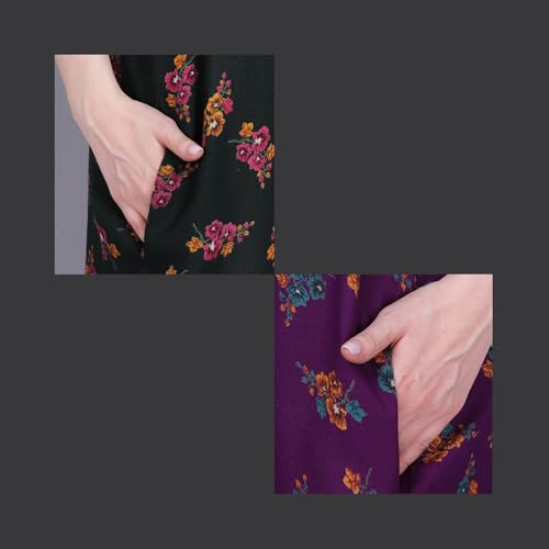 Image of Women's Alpine Floral Print Maxi Night Gown