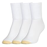 Gold Toe Women's 3-Pack Bermuda Turn Cuff Sock, White