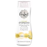 Perfect Coat Oatmeal Shampoo 16 Ounces, Honey Vanilla Scent Easy Rinse Formula for Dogs and Cats
