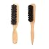 Slick Back Hair Brush, Boar Bristle Hair Brush for Soft/Medium Hair - Polish Slick Back Hair/Ponytail and Create a Frizz-free Hairstyle, Suitable for Women Men & Kids-2 PCS