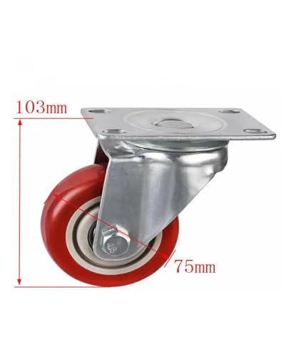 Double roulement pour roulette de taille moyenne de 3 pouces marron
