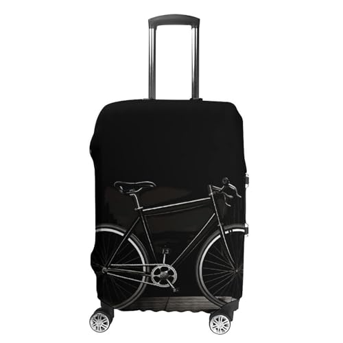 Bicycle Clip Art Printed Luggage Cover Protector, Fits 18-32 Inch Luggage