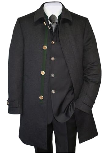 Steinbock Trachten-Lodenmantel Mantel Kurzmantel für Herren Trachtenmantel...