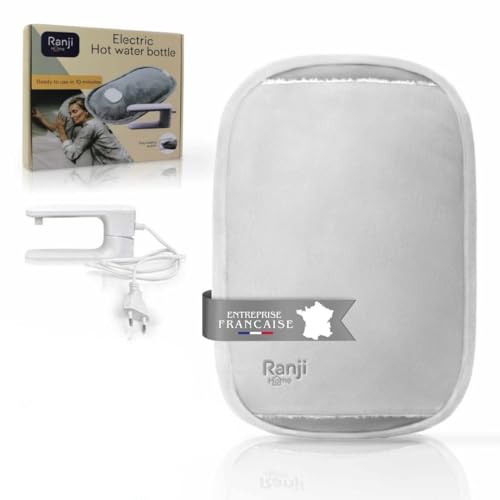 RANJI® Bouillotte Électrique Chauffante - Tissu Doux et Confortable, Protection Surchauffe, Chaleur Longue Durée, Soulage Douleurs Musculaires, Ventre,...