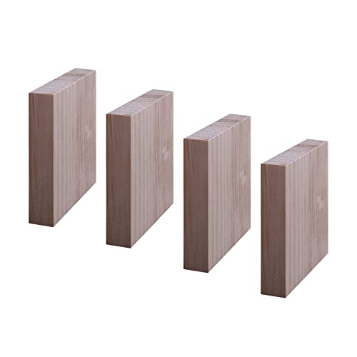 VGGBNG Wooden Furniture risers, 7x7cm Furniture Soft Feet Lifts Desk Riser Lifter Wooden Storage Lift Bed Risers Furniture Riser Furniture Lifts Duty Wood Risers(1.5cm)