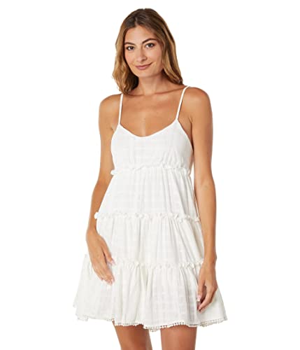 Robe à volants longue Lucky Brand XL en blanc éclatant pour vos soirées d'été