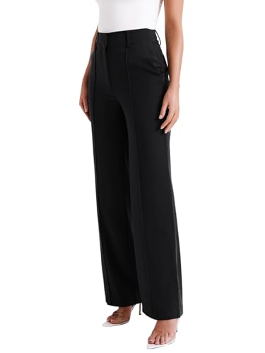 NIMIN High Waisted Work Pants for Women Wide Leg Dressy Pants Business Casual Trousers 2025 Summer Slacks with Pockets3