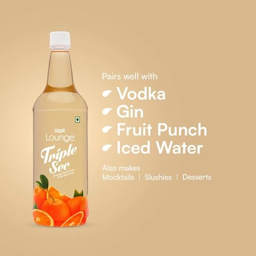 Image of Mapro Lounge Triple Sec Orange Cocktail Mixer Mocktail Mocktail Fruit Syrup - 1L |Contains Real Fruit Juice| Gluten Free| Zero Cholestrol