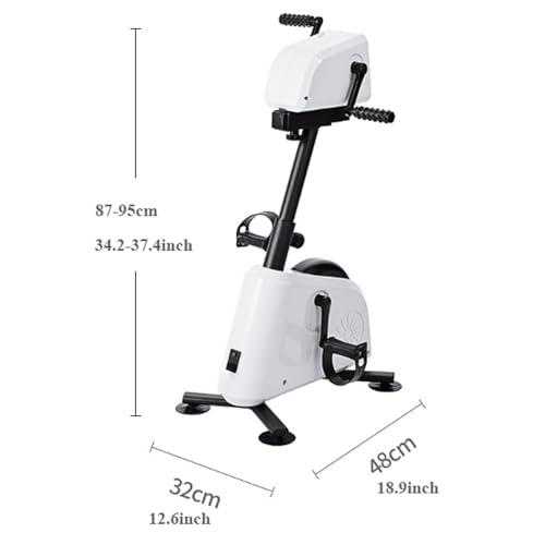 Image of Household Electric Exercise Bike, Bike Pedal Exerciser Foot Cycle Arm & Leg Pedal Exerciser Rehabilitation Training Machine for Elderly Stroke Hemiplegia