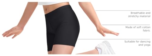 Image of KEREDA Girls Bike Shorts Cotton Cartwheel Dance Under Dress Shorts for Kids
