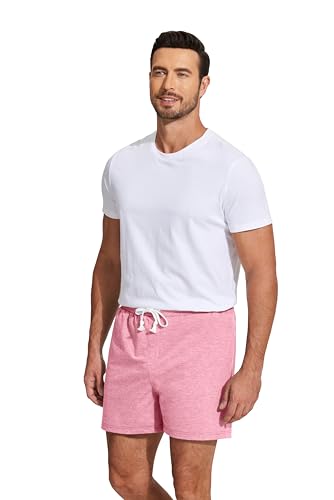 Image of Deyeek 5.5 Inch Mens Pajama Shorts Sleep Cotton Lounge PJ Lightweight Elastic Waist Drawstring Nightwear Bottom with Pockets