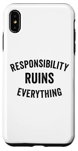 Sarcasm Responsibility Ruins Everything Funny �����Y �X�}�z�P�[�X iPhone XS Max �p
