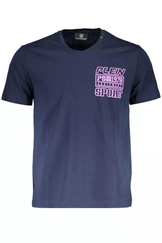 T-shirt en coton bleu Plein Sport pour homme | Essentiel casual