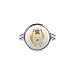 Mylery Bague avec Motif Chien Roquet Doux Tasse à café Argent 14mm