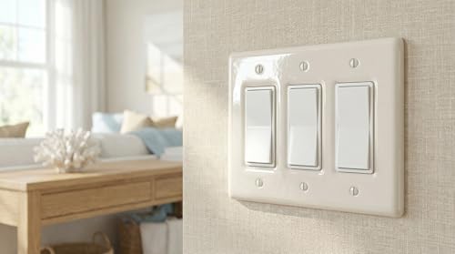 Amerelle 3000RRRBT Metro Wallplate, 3 Rocker, Ceramic, Biscuit, 1-Pack by AMERELLE - Used condition - Image 2