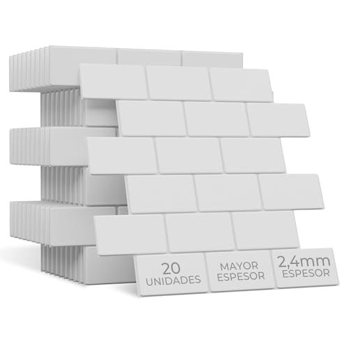 AMARA DECO - 20 unidades Azulejos Adhesivos Cocina 30x30cm. Paneles Decorativos para Pared o Azulejos adhesivos baño impermeables, fáciles de limpiar y resistentes al calor
