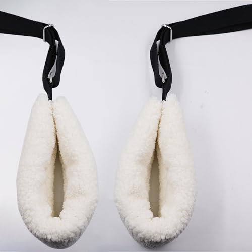 adjustable pilates fuzzies straps - premium plush cuffs for pilates cadillac reformer pilates equipment for home and studio provides comfort stability and support during workouts