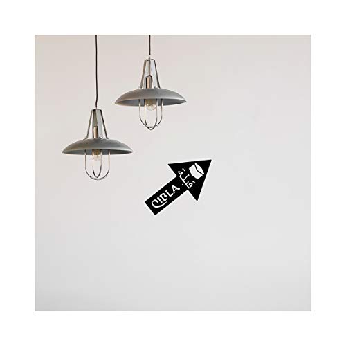 Qibla Direction Arrow (2pk) - Wall/Ceiling Decal Sticker (S004M) (Black)